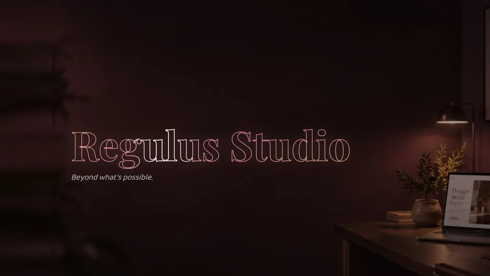 Page d'accueil du site de Regulus Studio, agence de développement web